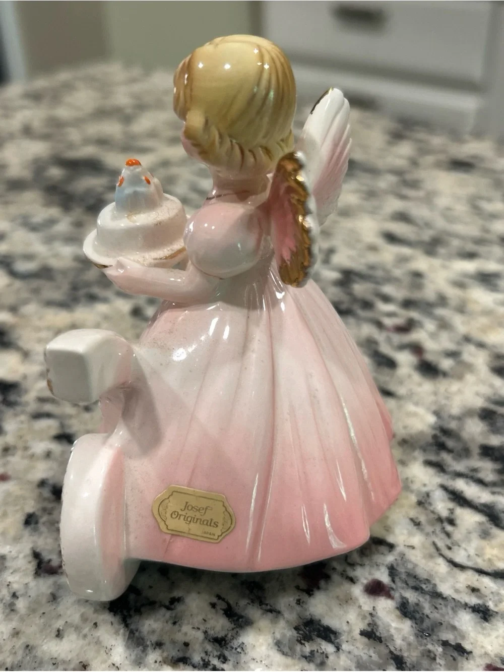 Josef Original 6 Year Old Birthday Angel Girl Figurine Cake Topper/ Shelf Sitter